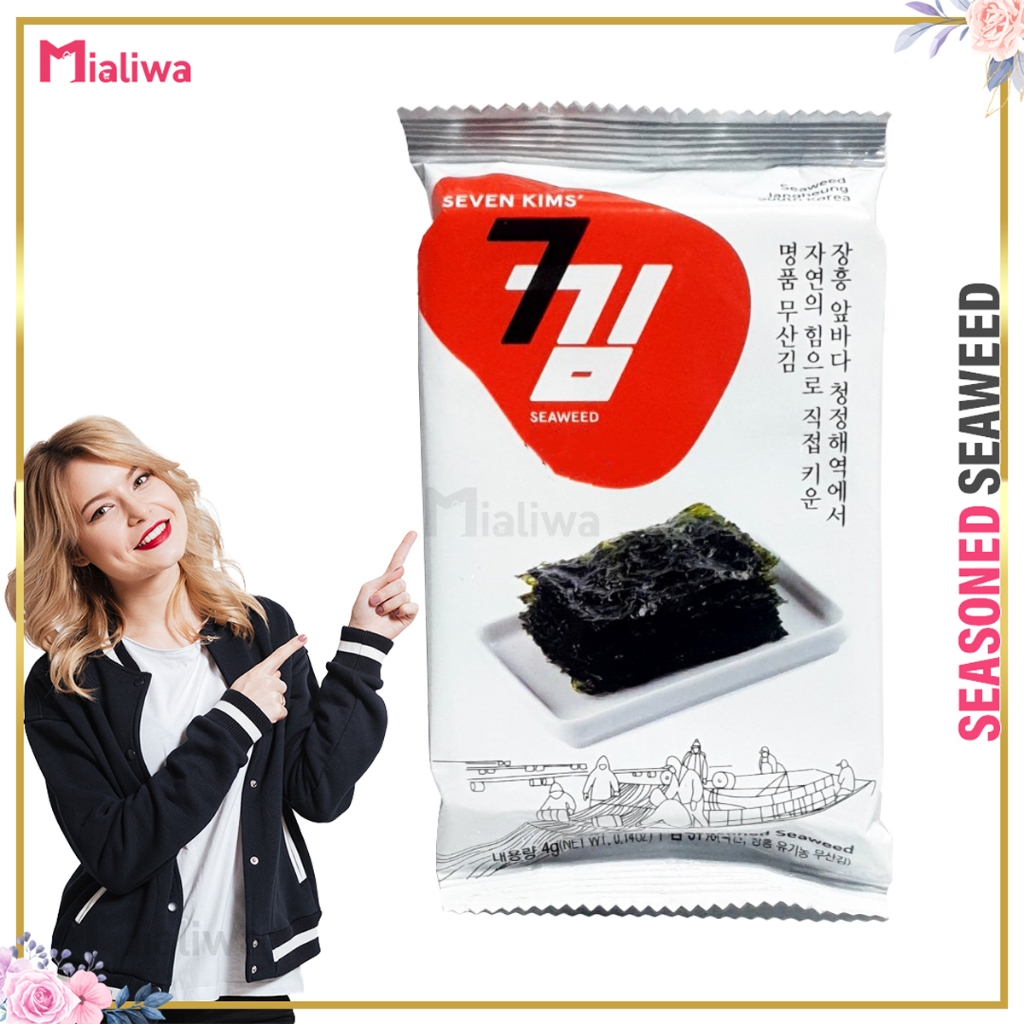 Korean Seasoned Seaweed Snacks 4g, Original Organic Natural Crispy Nori ...