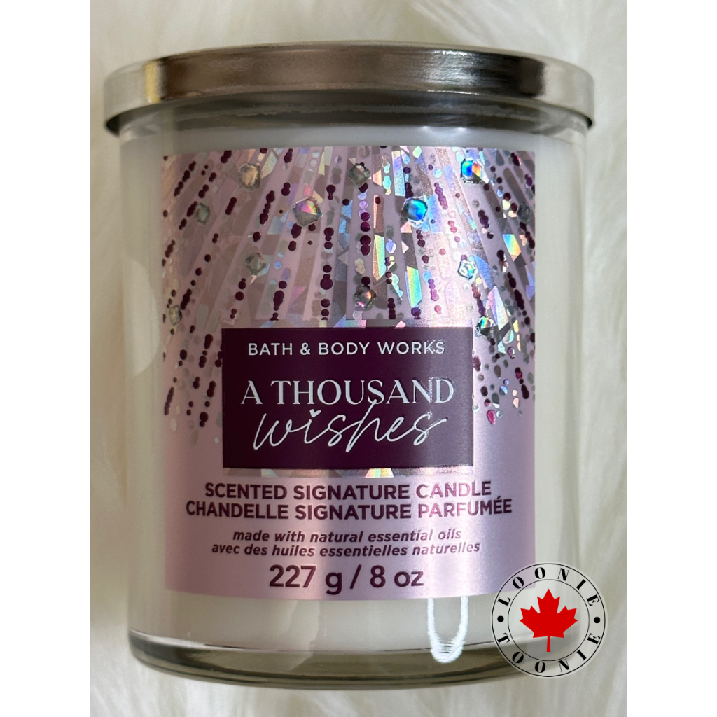Original A Thousand Wishes Signature Single Wick Candle By Bath