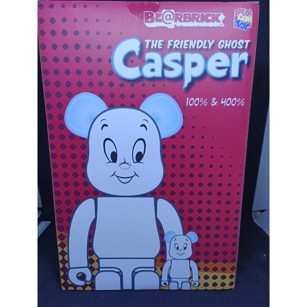 Medicom Toy BE@RBRICK The Friendly Ghost CASPER 100% & 400% Bearbrick |  Shopee Philippines