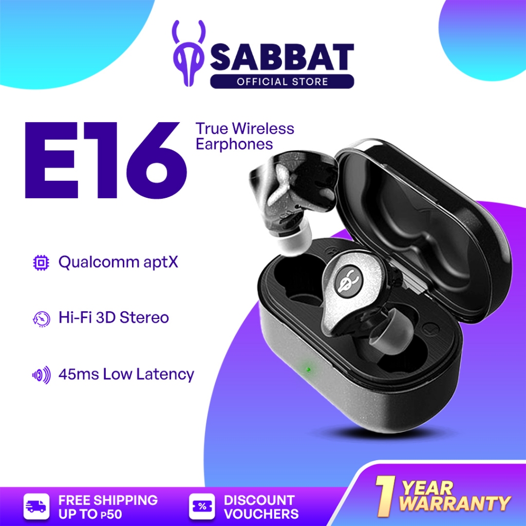 Sabbat E16 Music and Gaming TWS Earphones Noise Cancellation Dual