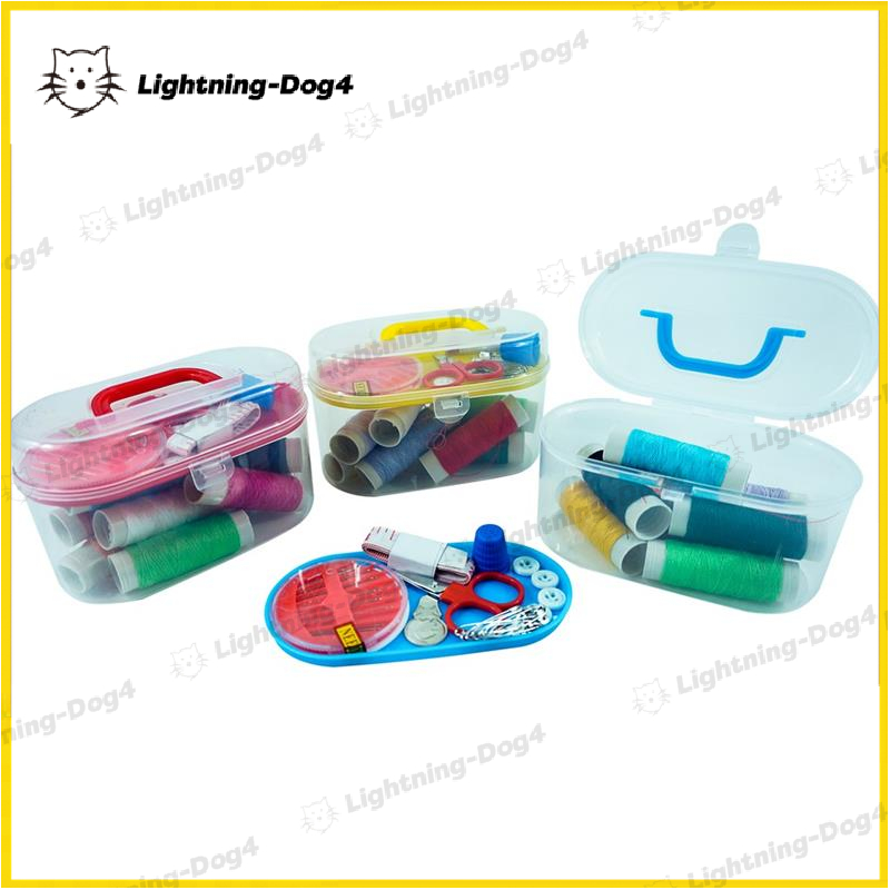 1Set Sewing Thread Kit with Plastic Hard Case Pins Needles Small ...