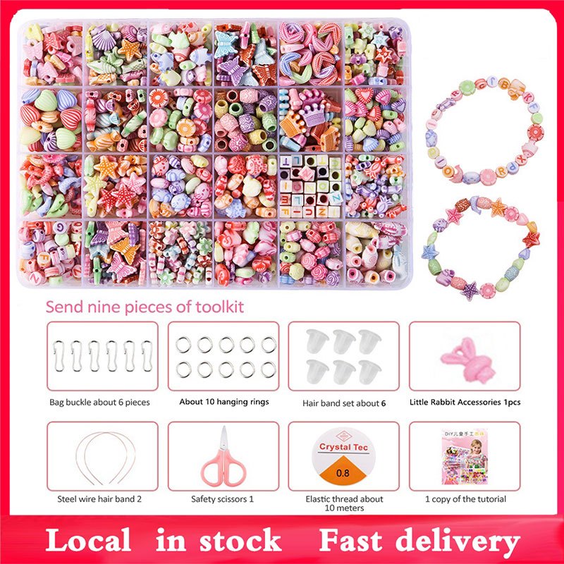 5000Pcs Beads Kit DIY acrylic letter bead set for Name Bracelets ...