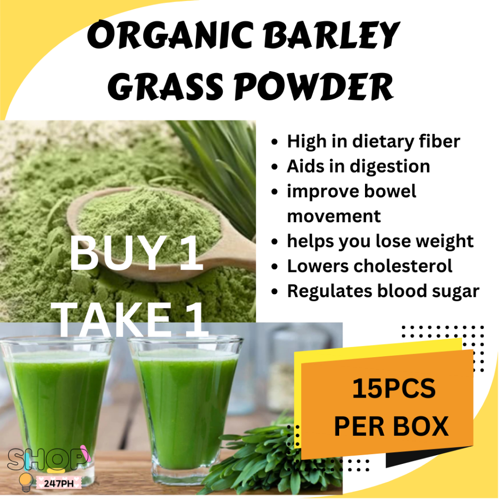 Barley Grass Powder Original Pure Organic Buy 1 Take 1 45grams | Shopee ...