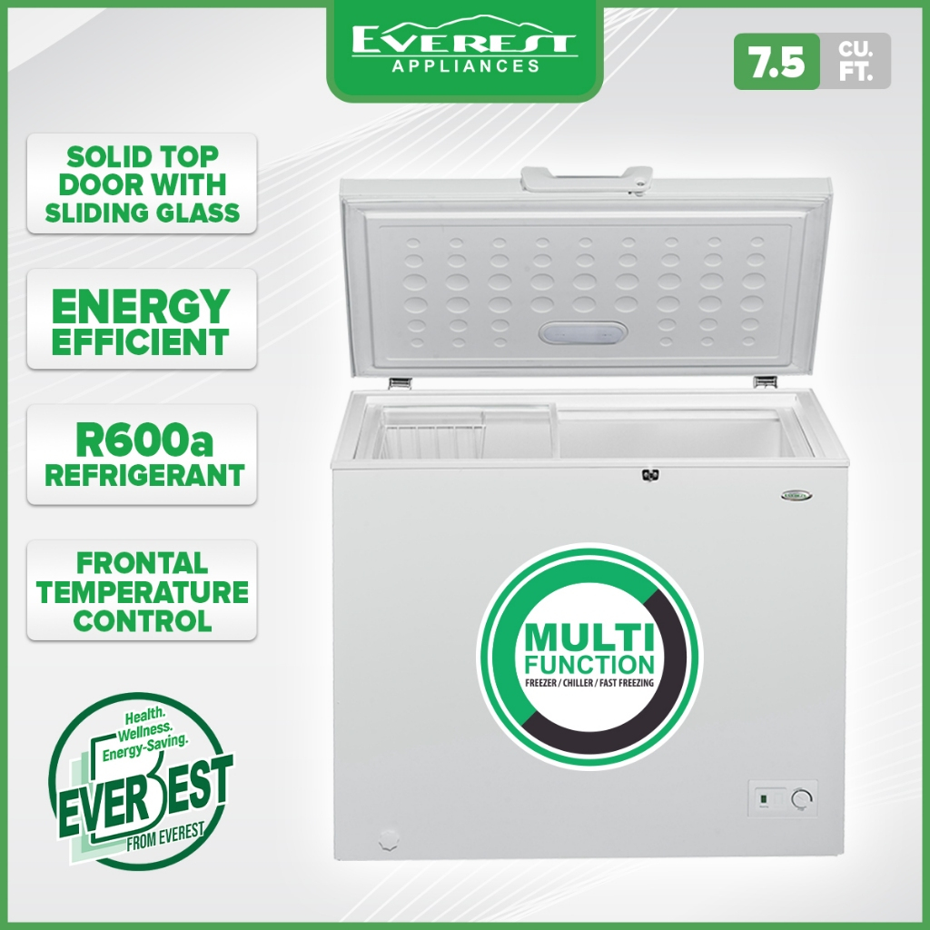 EVEREST 7.5 cu.ft. Multi Function Chest Freezer/ NonInverter/ with
