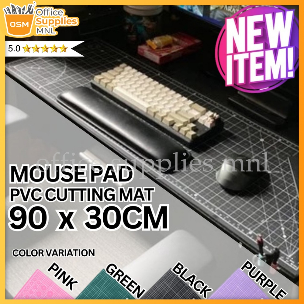 PVC SelfHealing Cutting Mat Mouse Pad 90x30cm Doublesided Desktop Mat