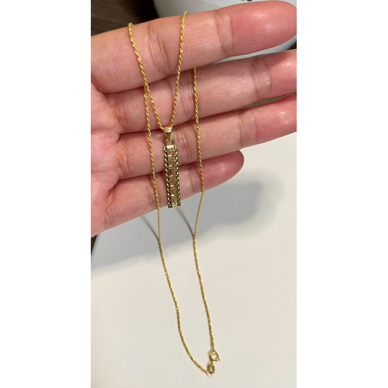 PAWNABLE 18K Saudi Gold Rope Chain(lightweight, manipis)with 18K