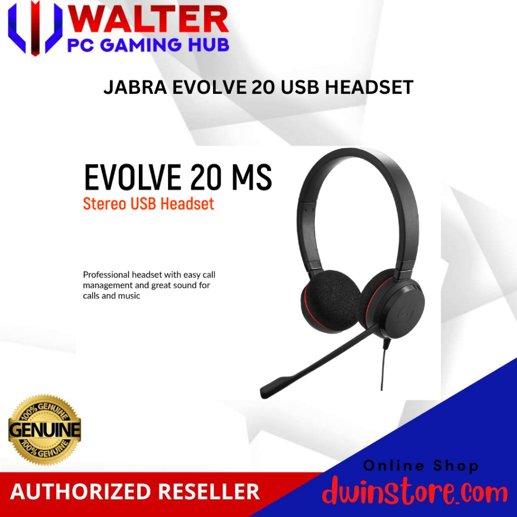 JABRA EVOLVE 20 USB HEADSET | Sh…