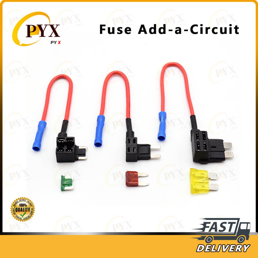 thumbnail image 2 of 15PCS Fuse Tap Adapter Kit – 12V 15A 20A ATM APM Blade, Add-a-Circuit, Pure Copper 2 of 3
