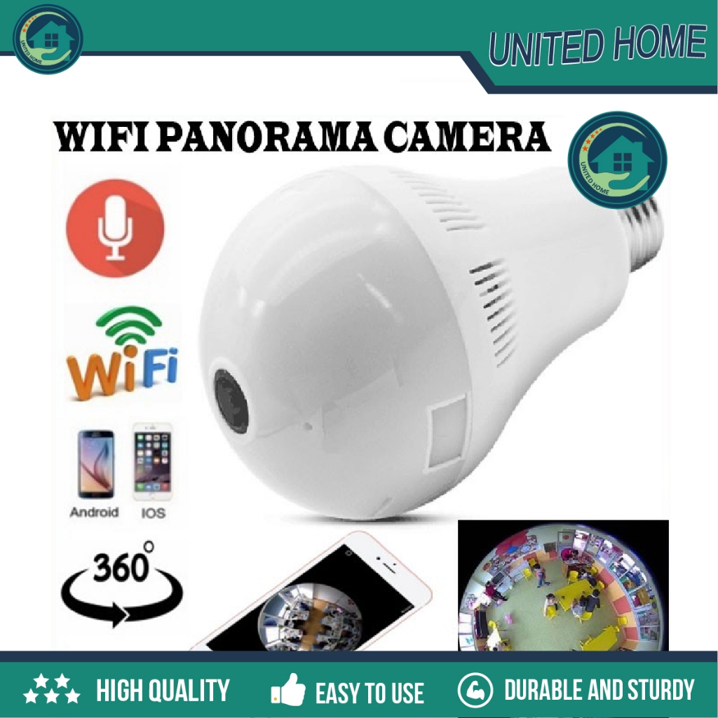 Boston home CCTV IP Panorama Camera H220L 360 Degree Spy Light Bulb