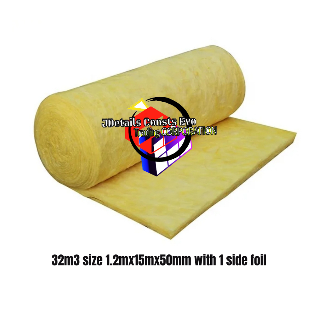 Fiber Glass Wool Blanket Insulation 32m3 30mmx1200mmx15000mm 1roll 1f Shopee Philippines