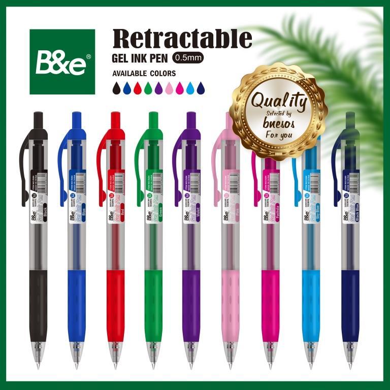 Bnesos Stationary School Supplies Rectractable Gel Ink Pen 0.5 Mm ...