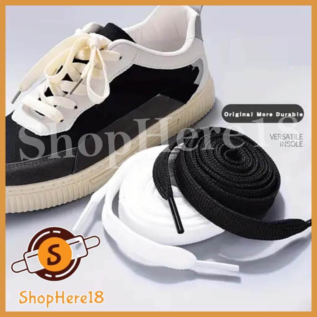 IKQPH 1PAIR Lace up Sneakers Flat Two tone Sneakers Canvas Shoes Lace Unisex 120cm Shopee Philippines