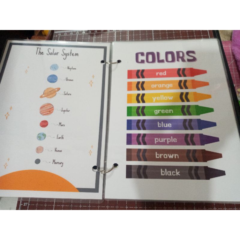 My first Knowledge laminated Booklet Chart for kids 35 years old A5