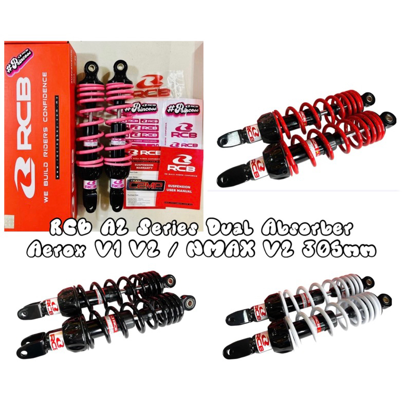 RCB A2 Series Dual Absorber NMAX V2 Aerox V1 V2 305mm , pwede sa NMAX ...