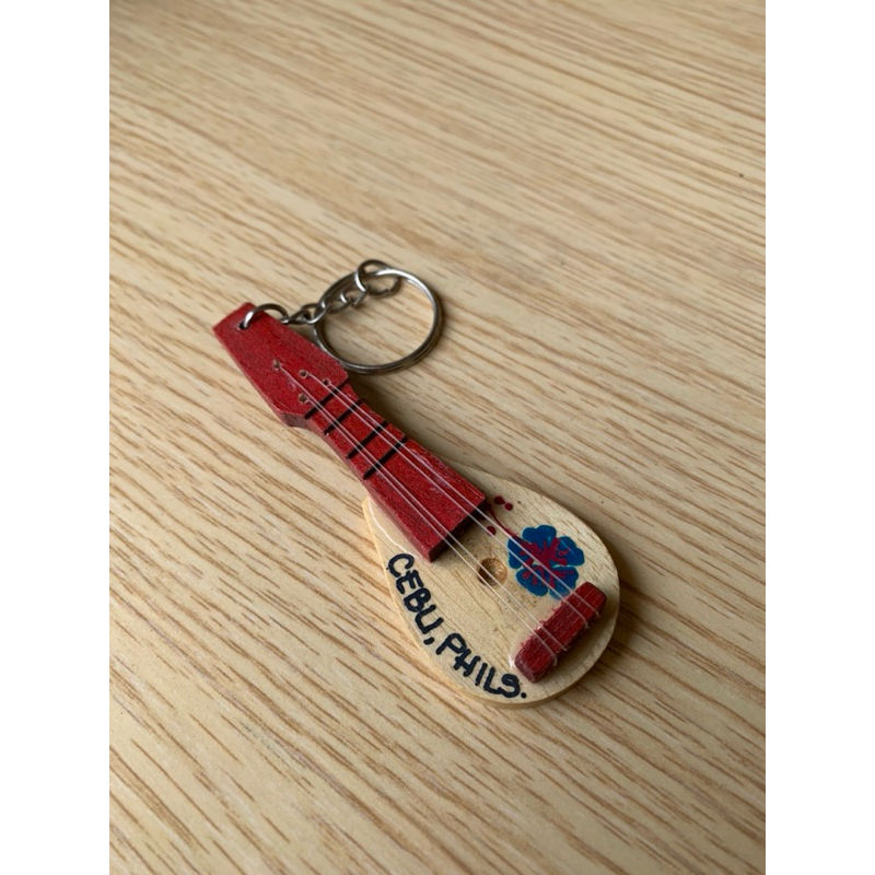 wooden guitar keychain cebu souvenir Shopee Philippines