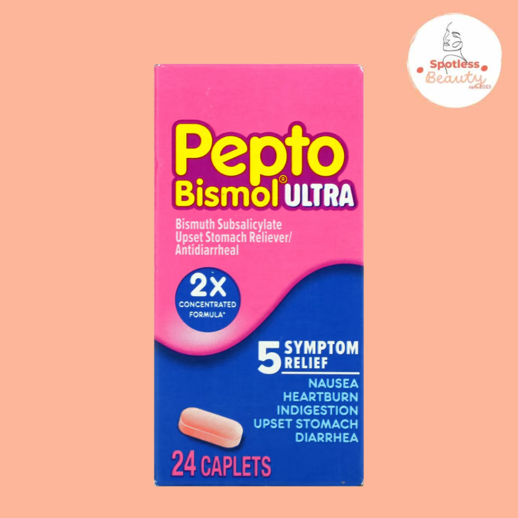 Spotless Beauty Pepto Bismol, Pepto Bismol Ultra, 24 Caplets Shopee