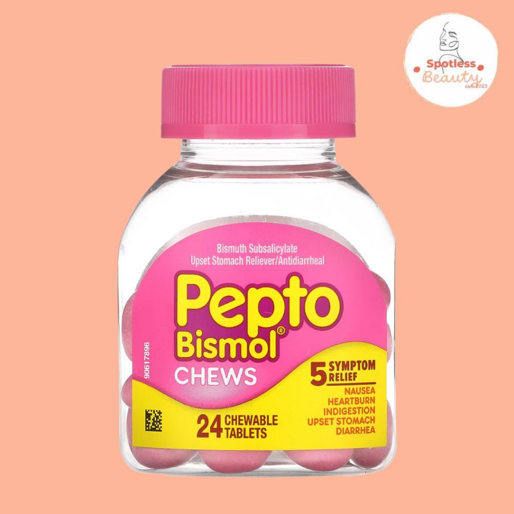Spotless Beauty Pepto Bismol, Pepto Bismol Chews, 24 Chewable Tablets