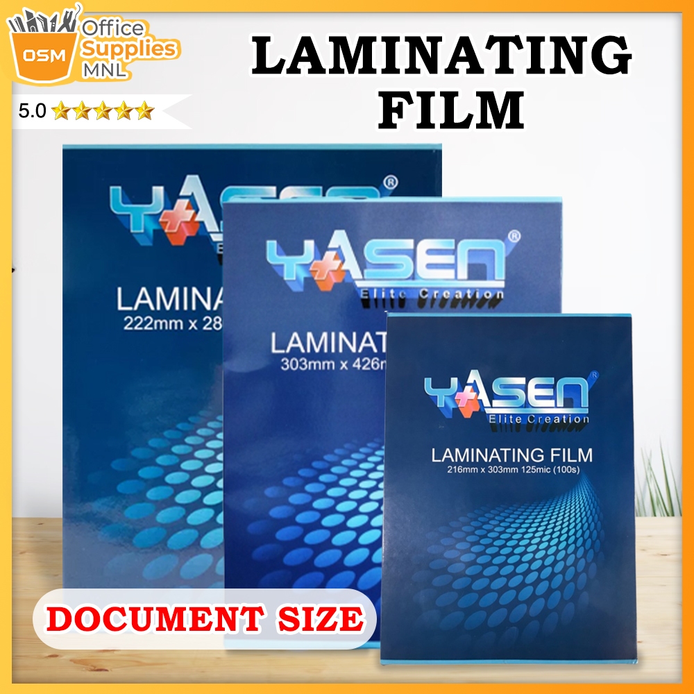 Yasen Laminating Film A4 / Short / Long 125 / 250 Microns Hot Process