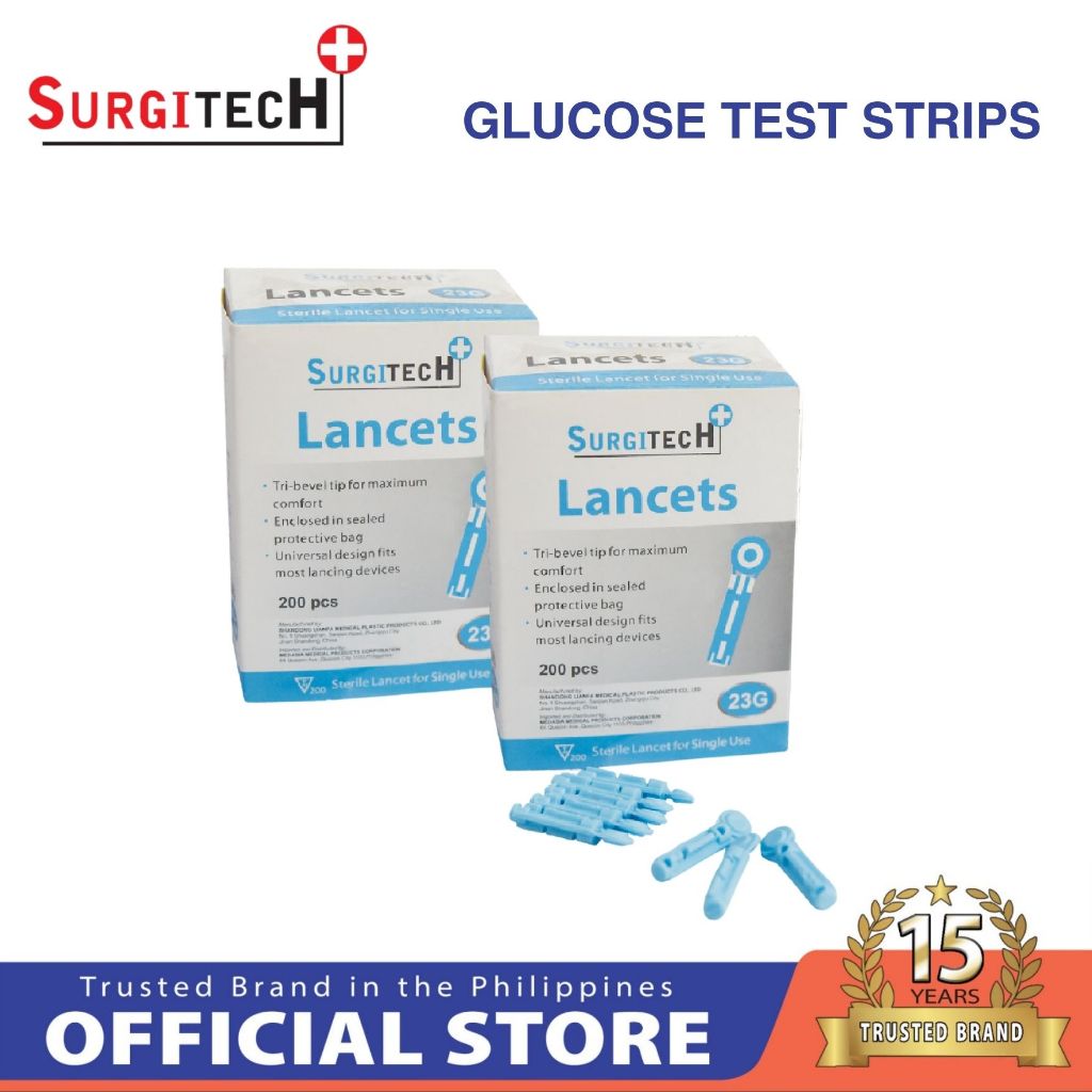 Surgitech Blood Lancets G23 200pcs | Shopee Philippines