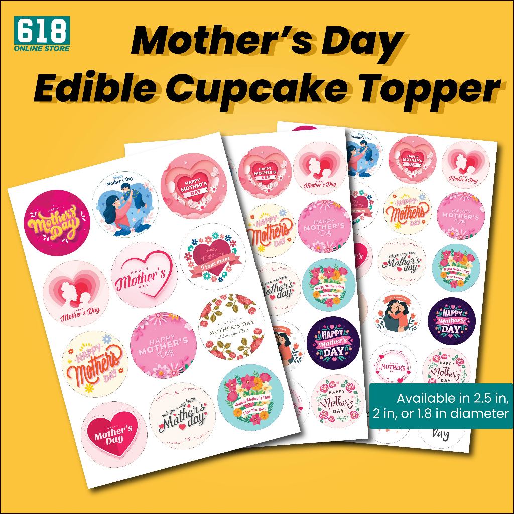Edible Print Cupcake Toppers Seasonal Designs Occasions | Shopee ...