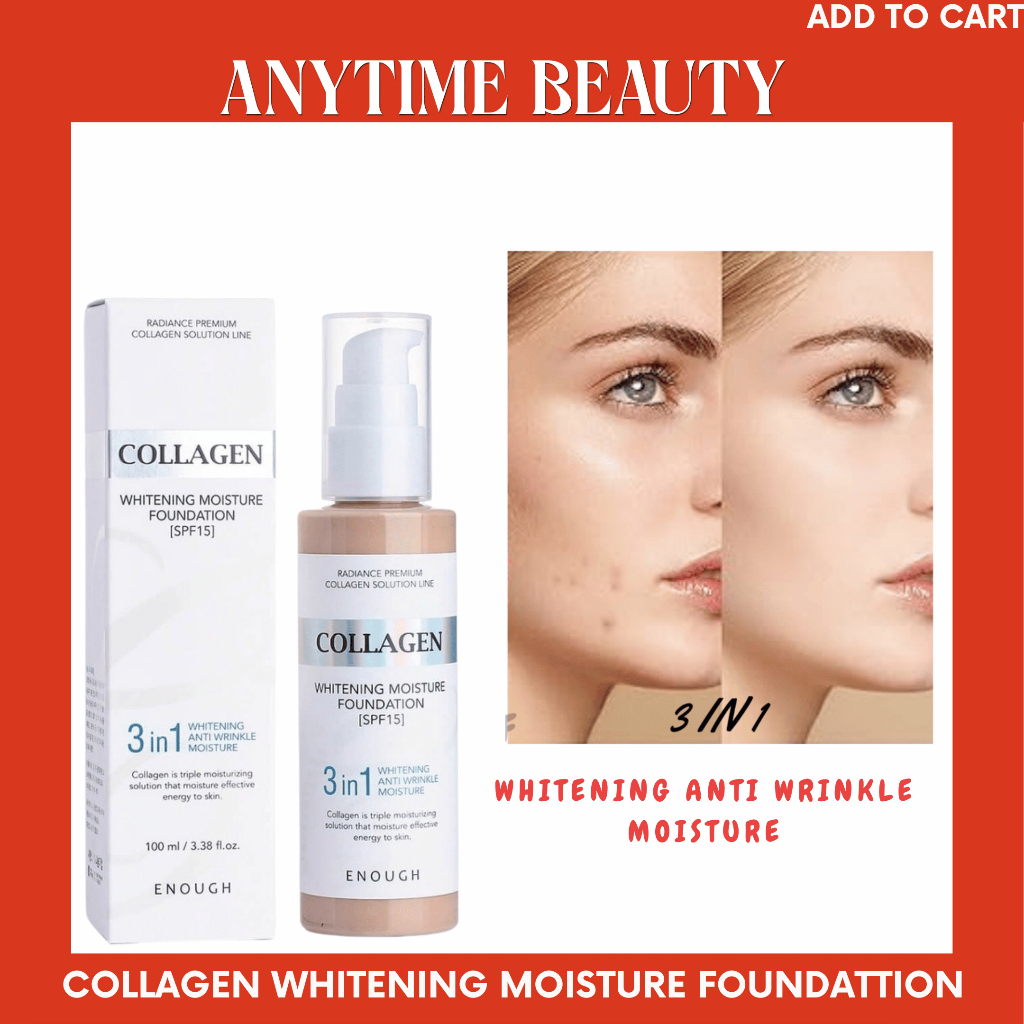 3-in-1 Collagen Whitening Moisture Foundation SPF 15 - Premium Cream ...