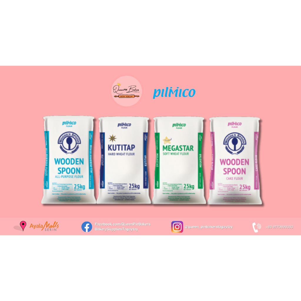 PILMICO FLOUR1ST CLASS, 3RD CLASS, CAKE FLOUR & ALL PURPOSE FLOUR 25KG