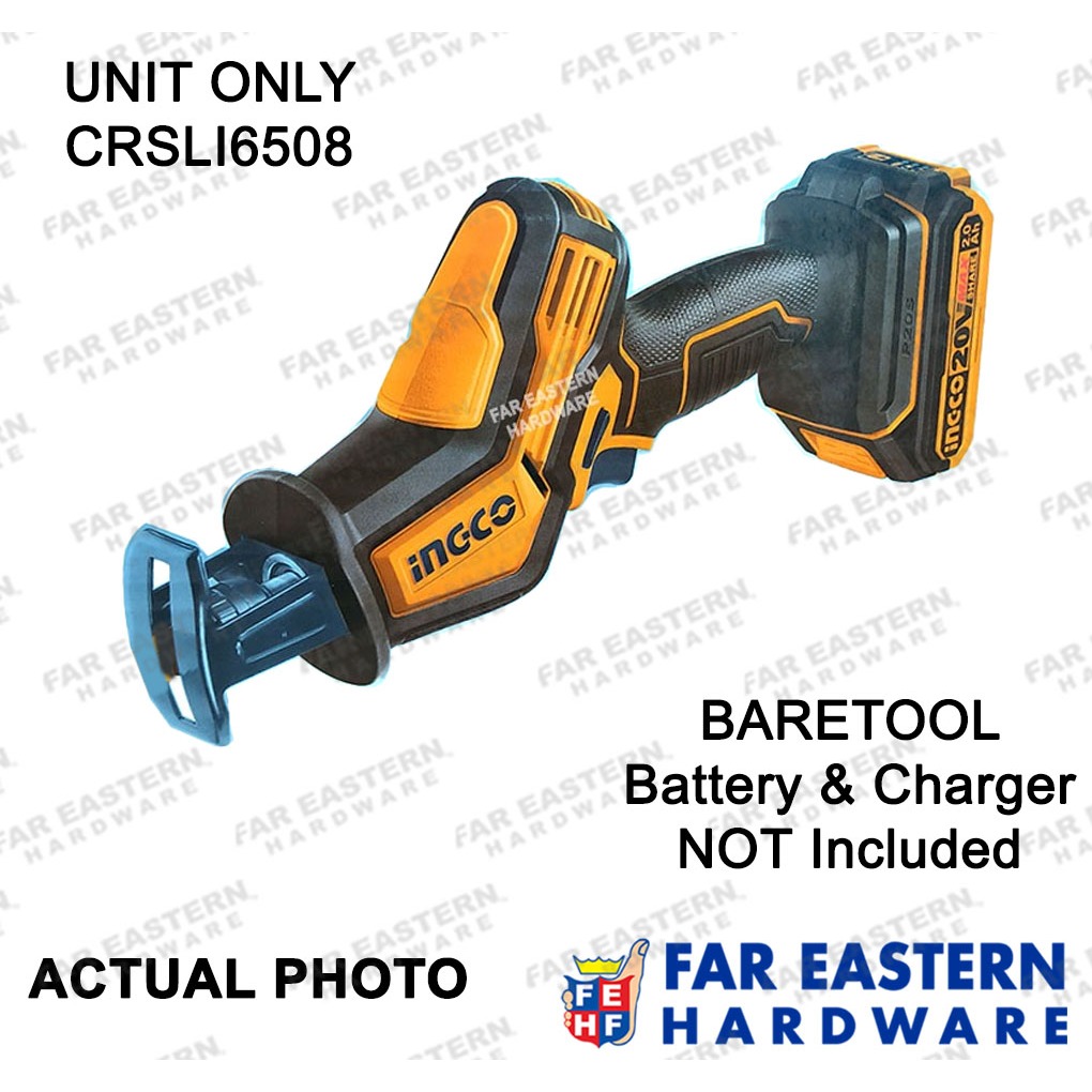 INGCO Cordless Reciprocating Sabre Recip Saw 20V CRSLI6508 CRSLI65081
