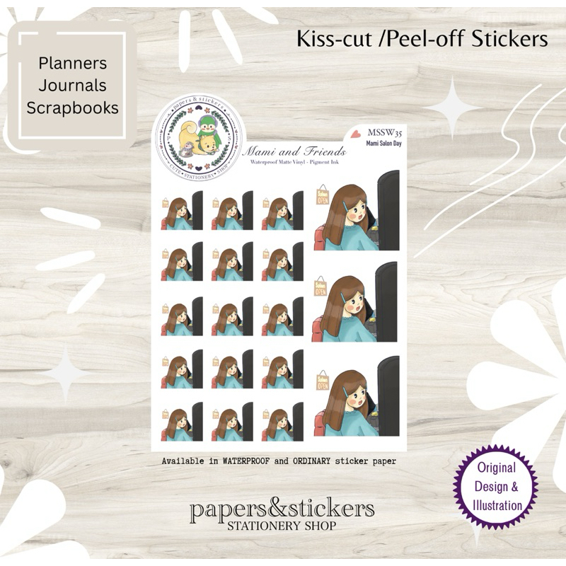 Mami Salon Day Set, Planner Journal Stickers, Mami & Friends, Salon ...