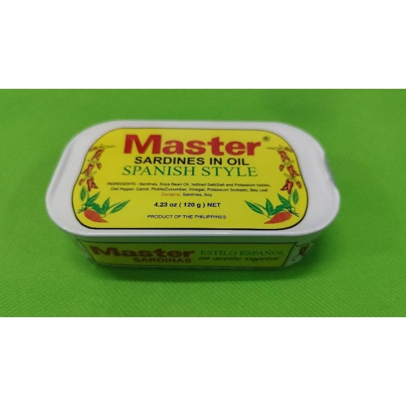 Master Sardines In Oil Spanish Style 120g Shopee Philippines