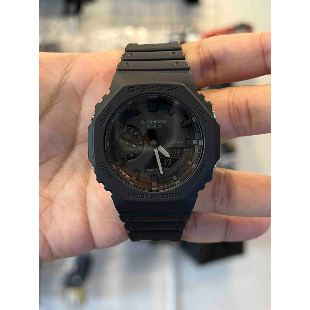 GA-2100-1A1 Analog Digital Black Out Resin Band Men's Watch