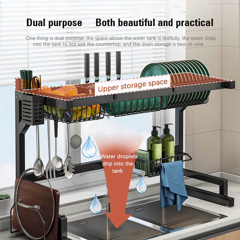 1/2 Layers Dish Rack Plate Organizer Kitchen Organizer Dish Drainer ...