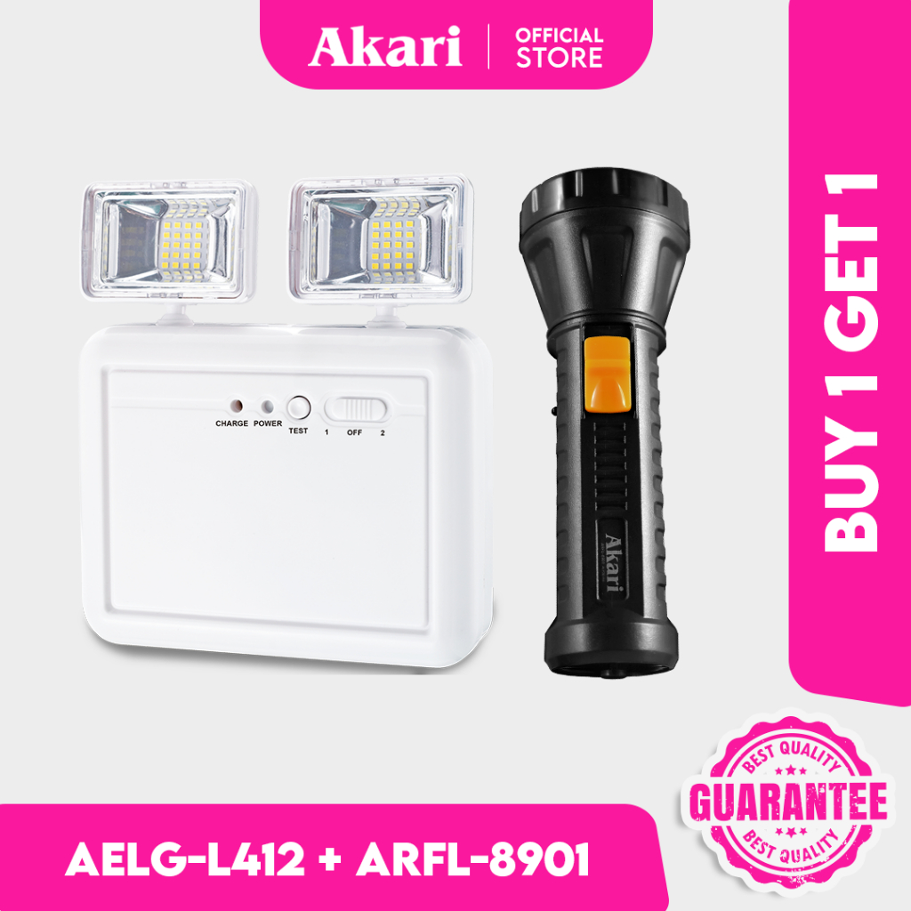 Akari LED Handy Emergency Light (AELGL412) + FREE Akari LED