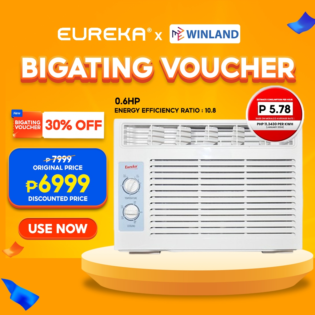 Eureka by Winland 0.6HP Air Conditioner Window Type | Aircon EWA-0.6H ...