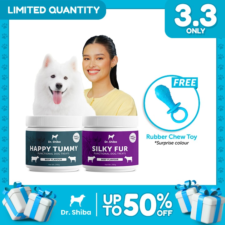 Dr Shiba Happy Tummy & Silky Fur Healthy Dog Treats Dog Vitamins Dog