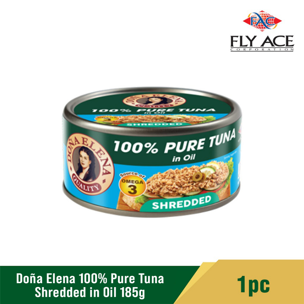Doña Elena 100% Pure Tuna Shredded in Oil 185g | Shopee Philippines