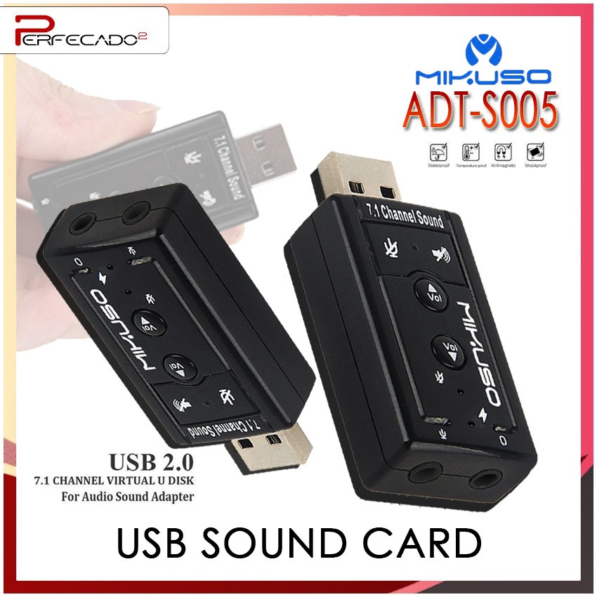 (VARIATION) MIKUSO ADT-S005 USB Sound Card Mini External Adapter ...