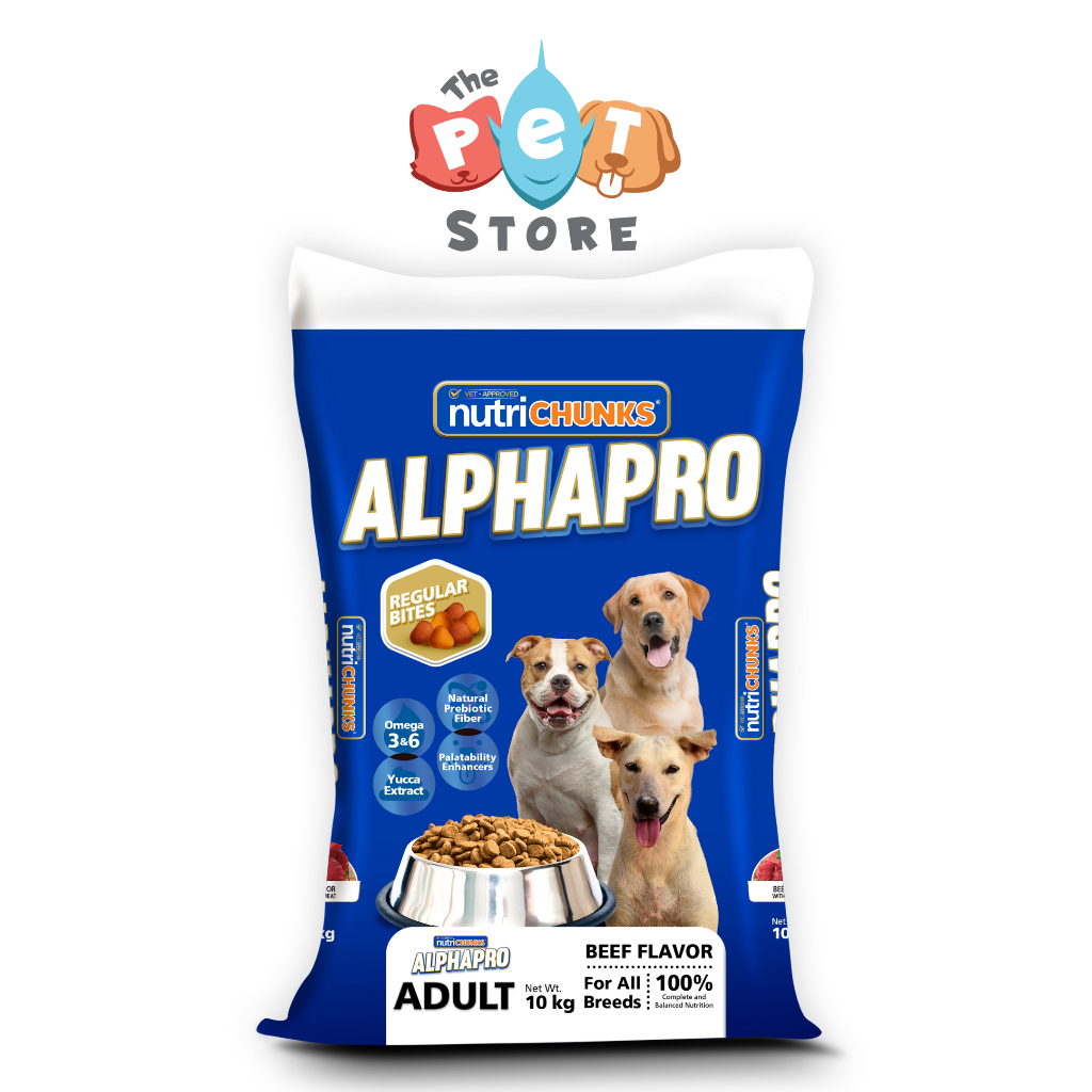 ALPHAPRO REGULAR BITES Adult Beef Flavor For All Breeds 10kg 