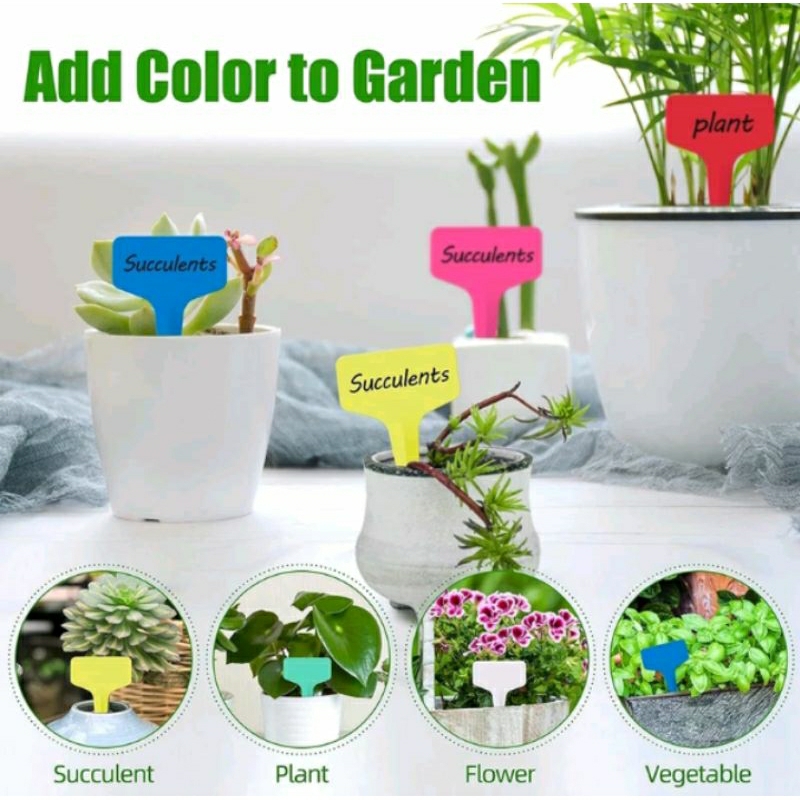 Plant tag / plant Label waterproof 10 pcs / available in assorted color ...