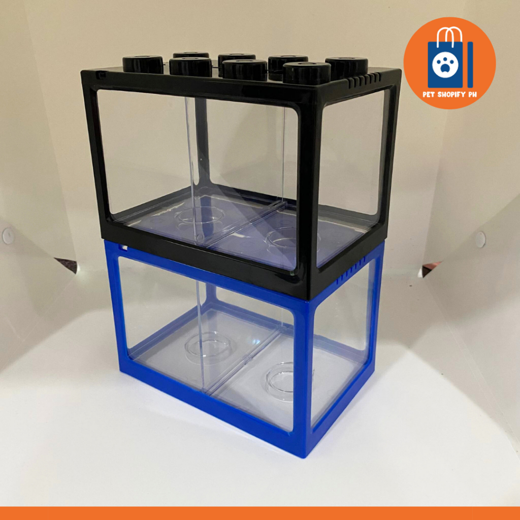 Big Double Leg0 Betta Tank Acrylic Betta Aquarium Stackable BettaTank ...