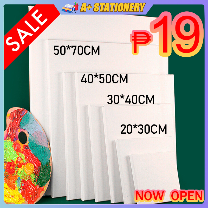 Canvas Board Painting Plain with Wooden Frame (Multiple sizes) | Shopee ...