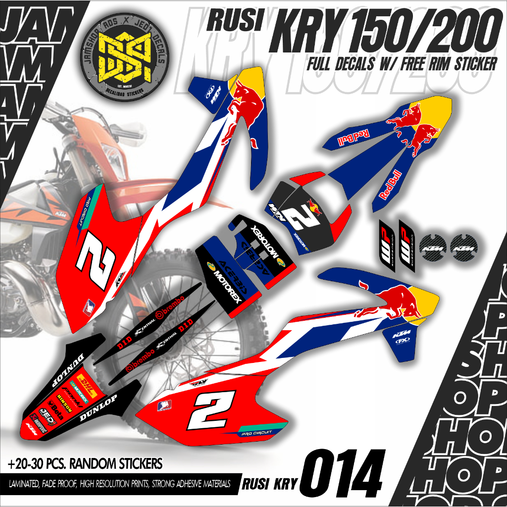 RUSI KRY 150/200 Full Decals 2023 Limited Edition Designs - Batch 3 ...