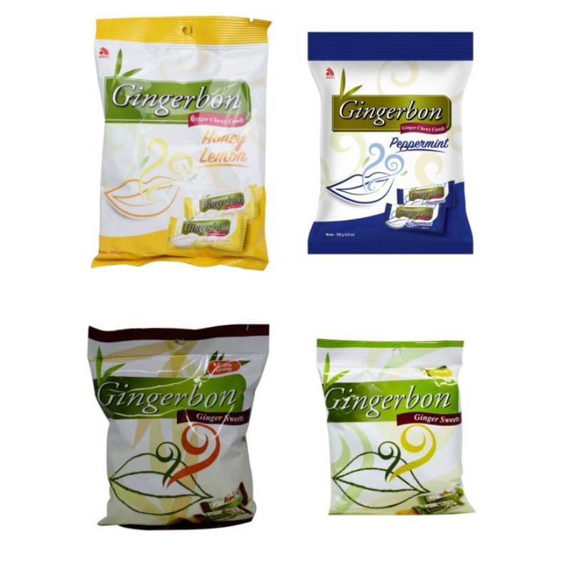 GingerBon Candy 125g(Regular,Extra Strong,honey lemon, Peppermint