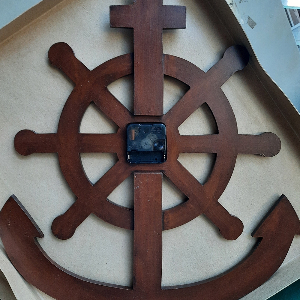 Anchor Handmade Wooden MDF Wall Clock | Shopee Philippines