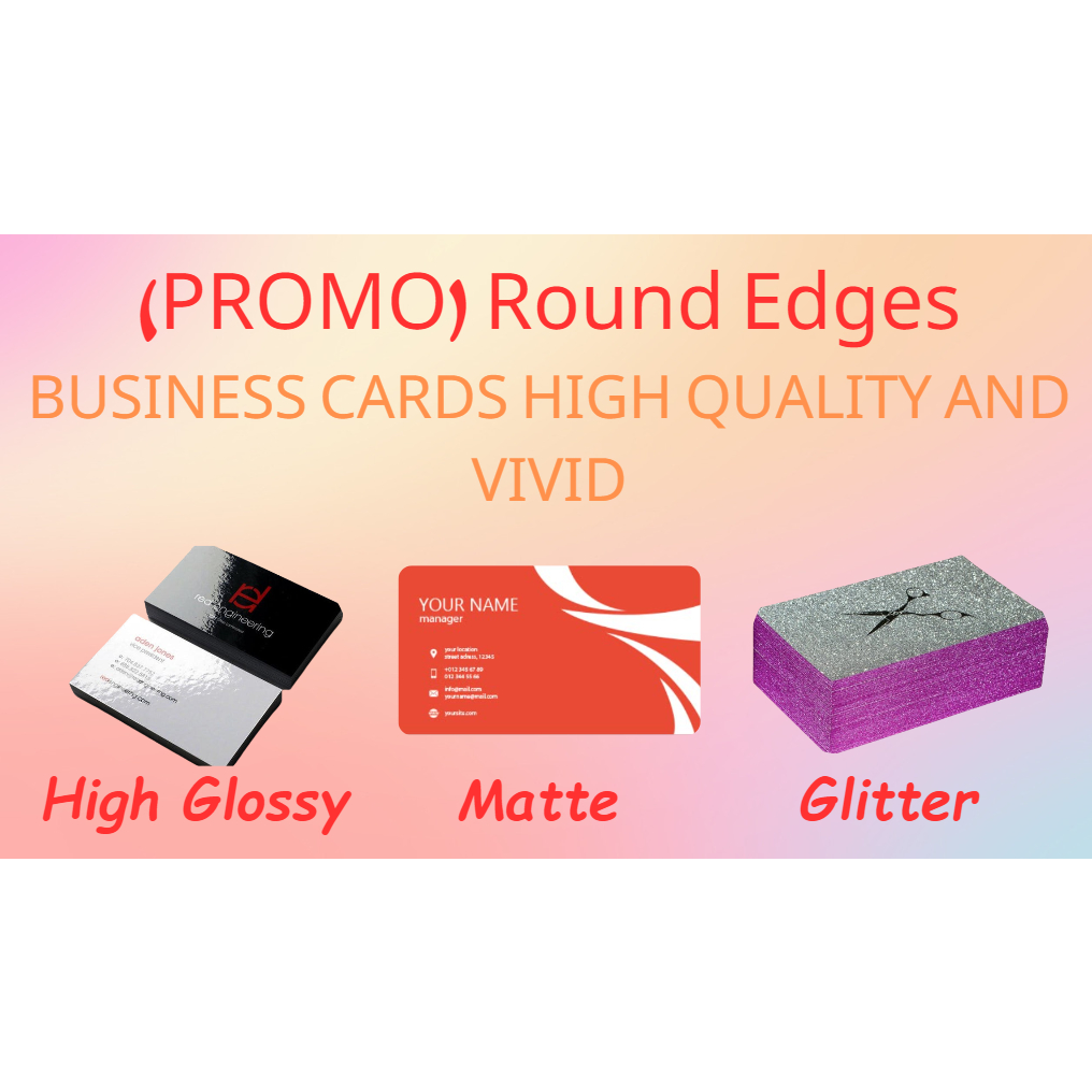 PROMO ️100pcs Round Edge Corners Business Cards Personalized Cards ...