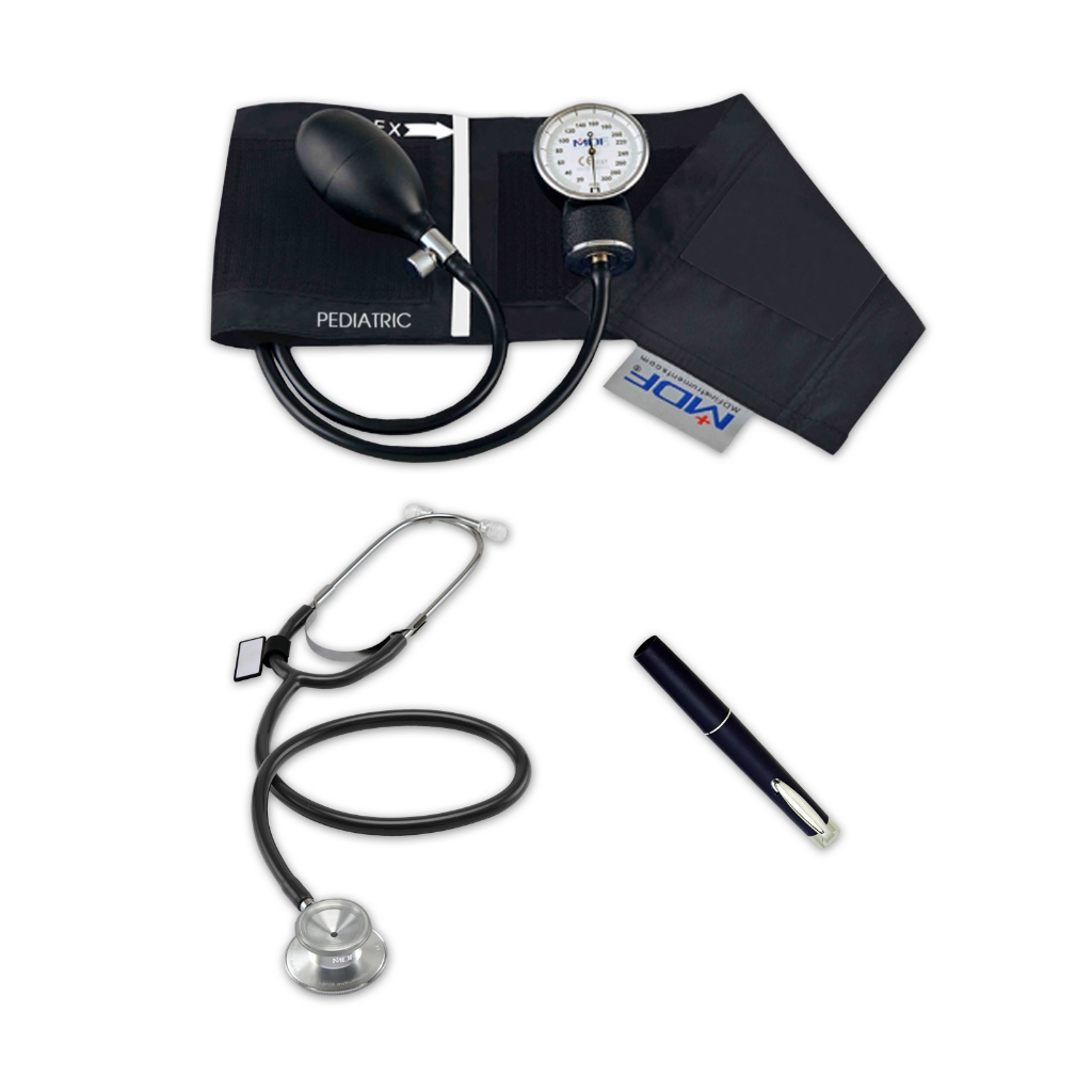 MDF Pediatric Sphygmomanometer (Black) Bundle with Pediatric