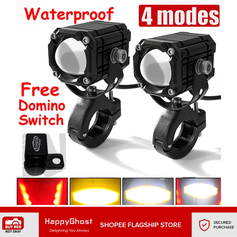 2PCS Mini Driving Light Mocycle Driving Spot Light 4 Modes Light ...
