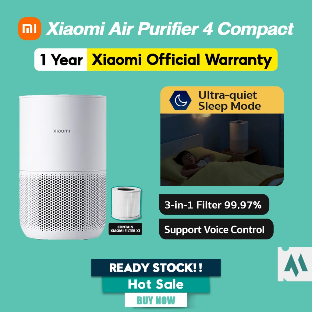 Xiaomi Smart Air Purifier 4 Compact 3in1 Filter Smart control Real