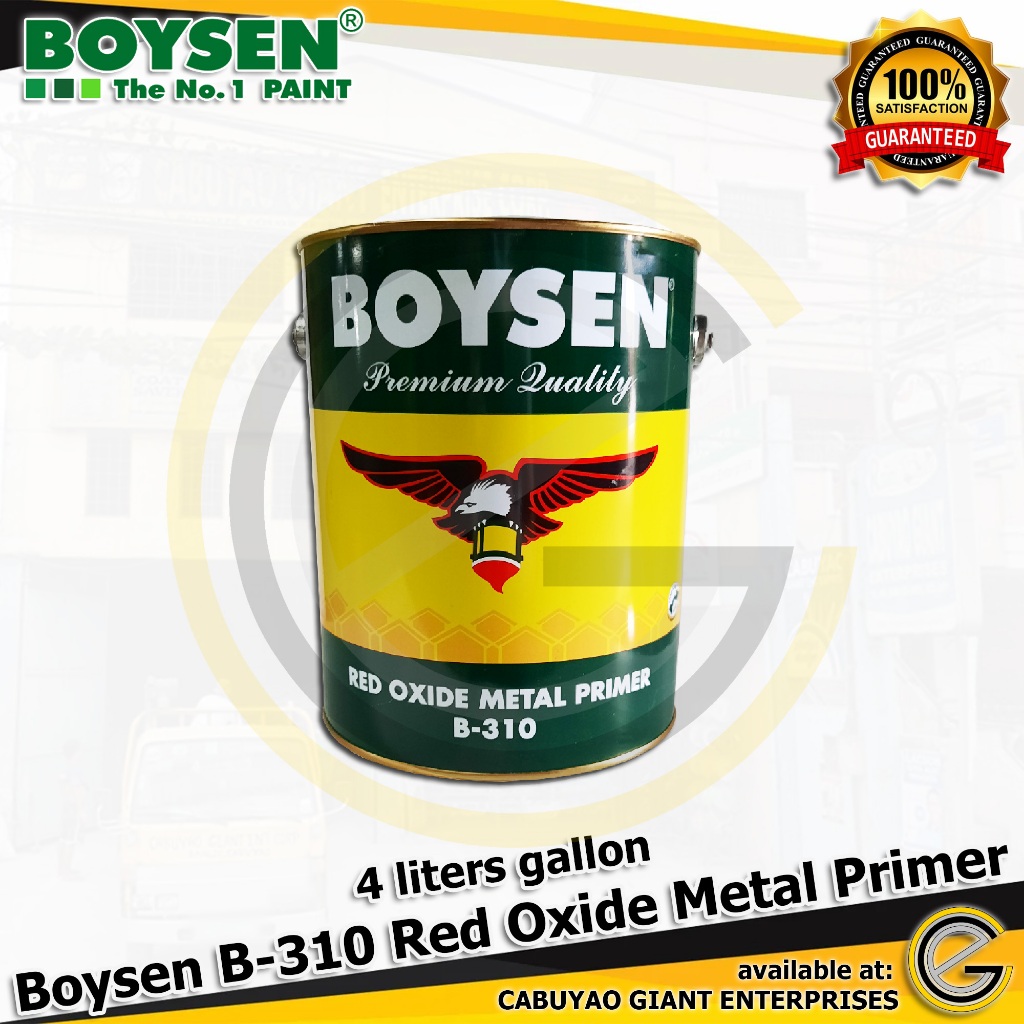 Boysen Premium Quality B-310 Red Oxide Metal Primer 4 liters GALLON can ...