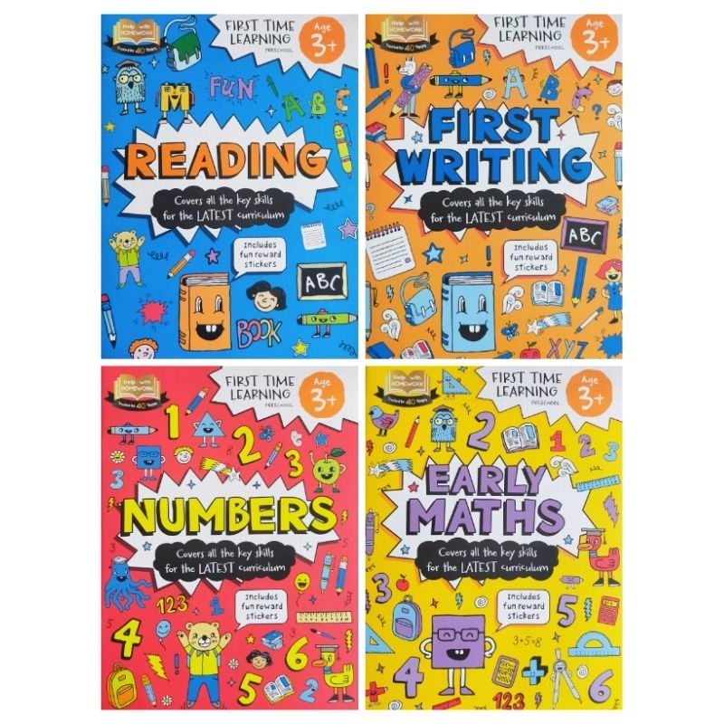 FIRST TIME LEARNING PRESCHOOL WORKBOOKS ,age 3+, colored | Shopee ...
