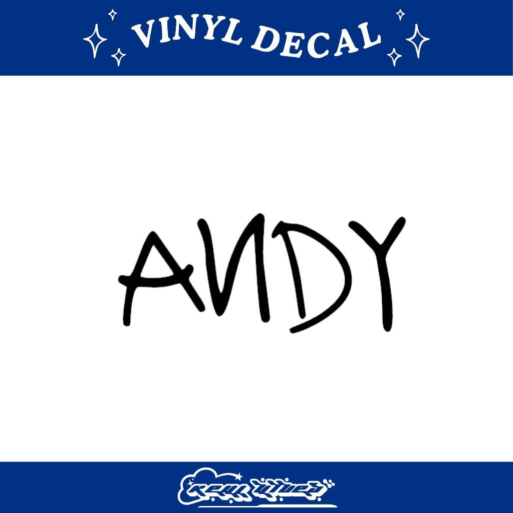 ANDY logo vinyl decals Toy Story Movie Cartoon Animation woody buzz ...